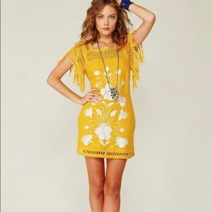 Free People Macrame Marigold Fringe Dress
